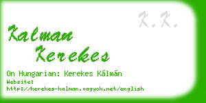 kalman kerekes business card